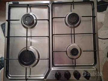 piano cottura inox a gas DeLonghi 