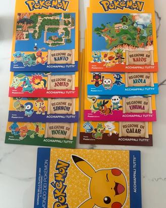 9 folder francobolli Pokemon collezione Poste