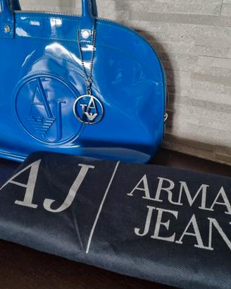 Borsa blu elettrico marca Armani Jeans