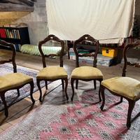 Sedie imbottite struttura in legno