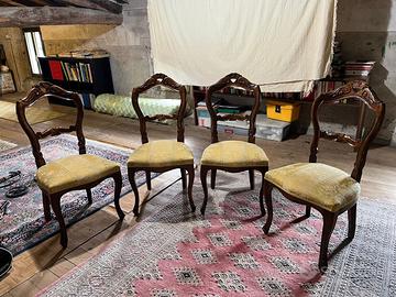 Sedie imbottite struttura in legno