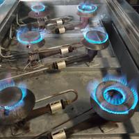 Cucina acciaio sei fuochi