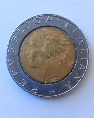 Moneta da 500 lire  rara 1989
