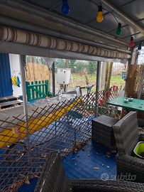 Roulotte con casetta di legno annessa stanziale