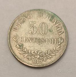 50 centesimi d'argento 1863