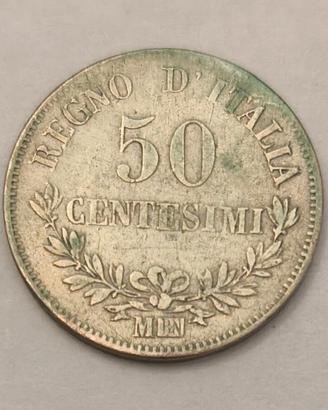 50 centesimi d'argento 1863
