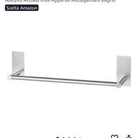 Porta asciugamani da muro di metallo 40cm