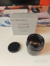 TTartisan 50mm F1.2 Fuji Obbiettivo Fujifilm XF