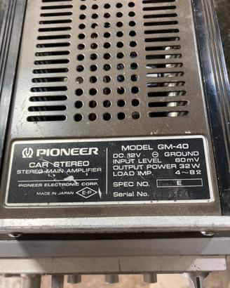Pionner kp 88G amplificatore gm 40