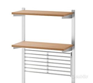 Mensole con binari e griglia organizer cucina