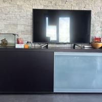 Mobile da salotto con ante scorrevoli legno wengé