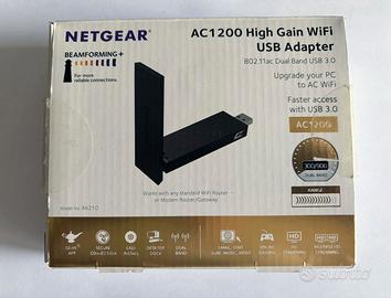 NETGEAR AC1200 Adattatore USB WiFi A6210 Dual-Band