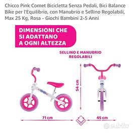 Bicicletta senza pedali Chicco Pink Comet