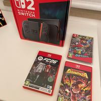 Console Nintendo Switch 2 + 3 giochi + custodia