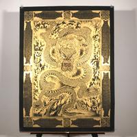 Thangka con Drago e Mantra - Dipinto Tibetano