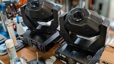 4 x Teste mobili Coef MP-250 spot DMX luci palco