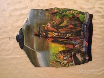 Iron Maiden bomber smanicato sleeveless jacket LXL