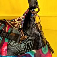 Desigual borsa tessuto e pelle 