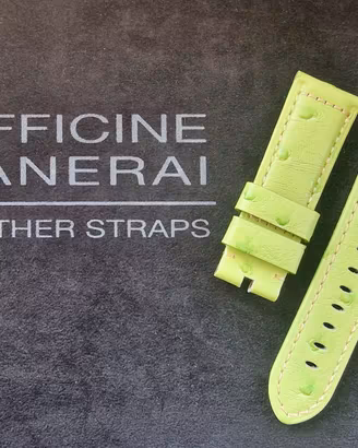 cinturino pelle orologio Officine Panerai verde