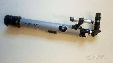 Telescopio rifrattore vintage e binocolo