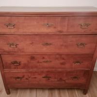 Prestigioso Cassettone Alto in Noce Massello Fine 