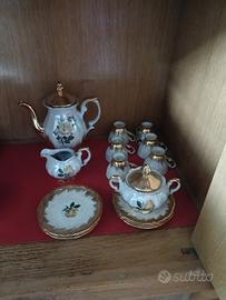 Set Bavaria porcellana/ oro 24K