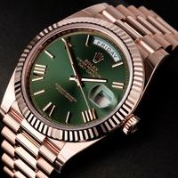 Rolex day date oro rosa dial verde 228235 2024 