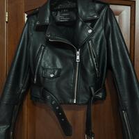 Giacca di pelle nera ZARA