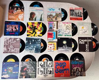 Vinili 45 giri + musicassette originali anni 70