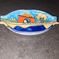 Posacenere in ceramica siciliana dipinto a mano