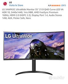 Monitor LG 35’ 21:9  QHD 160Hz