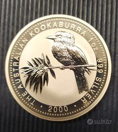 Australia -Kookaburra argento PROOF -anno 2000