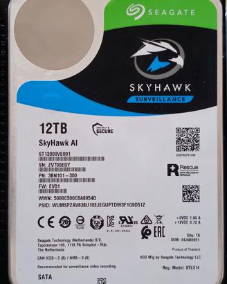 HardDisk Seagate 12 TB SATA ST12000VE001 NAS NVR