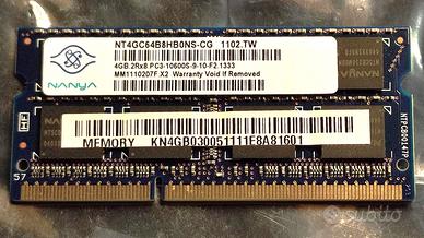 Memoria RAM Nanya 4GB DDR3