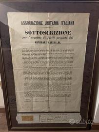 Manifesto Garibaldi 1859