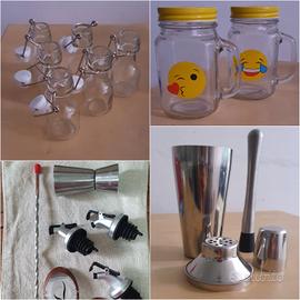 Set Cocktail + Bicchieri + Bottiglie