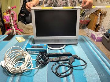 Tv monitor Samsung 19” LCD+Decoder DVB-T2+Cavi