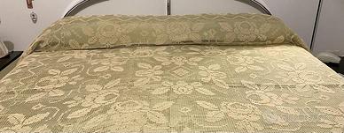 Coperta filo fatta a mano anni '30 (colore beige)