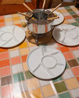 Set fonduta bourguignonne Happycasa 9 pezzi
