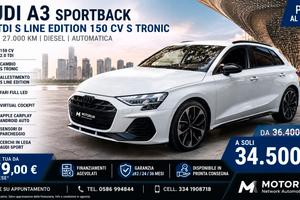 AUDI A3 SPORTBACK 2.0 TDI S LINE EDITION 150 CV S 