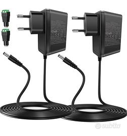 Coppia alimentatori 12V con adattat. x strisce led