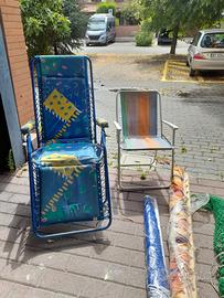 sdrai da mare più ombrellone da mare 