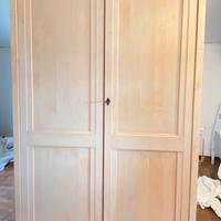 Armadio in legno, non trattato, due ante