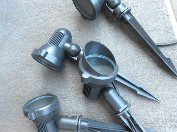 4 Faretti giardino led picchetto-IP 65-Come nuovi