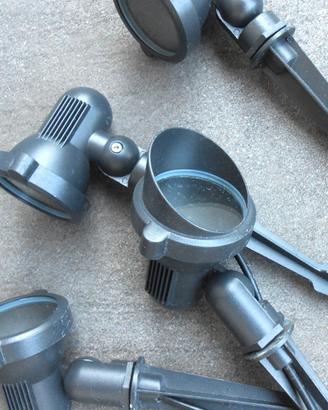 4 Faretti giardino led picchetto-IP 65-Come nuovi