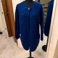 Benetton Cardigan bluette Tg.40 Nuovo