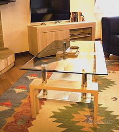 Tavolino da salotto con doppio vetro