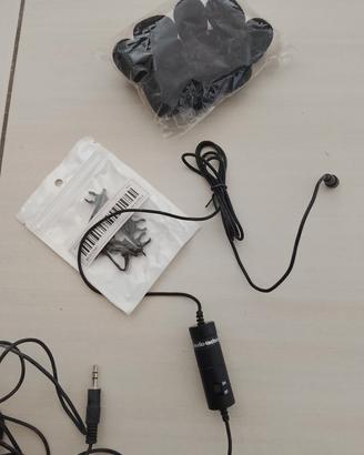Microfono Lavalier Audio-Technica + Accessori Rica