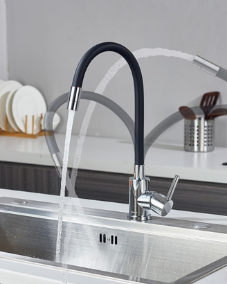 Rubinetto Cucina, Tubo Flessibile, 360° NUOVO