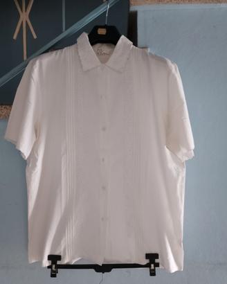 Camicia in cotone con ricami